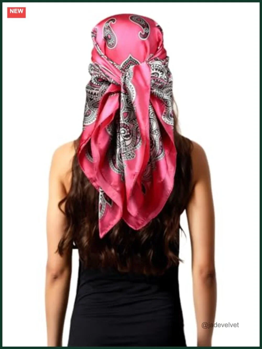 35x35 Silk Like Satin Head Scarf for Women, Hair Wrap, Neck Scarf, Square